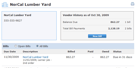 Track Vendors and Purchase History