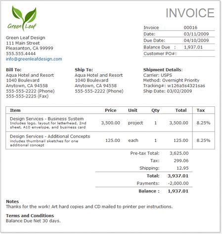 Business Invoice